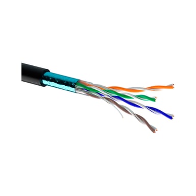 Кабель мережевий OK-Net FTP cat.5e зовнішній 100м (F/UTP cat.5E-SL) (КППЭ-ВП (100) 4*2*0,46 / 100) - фото 1