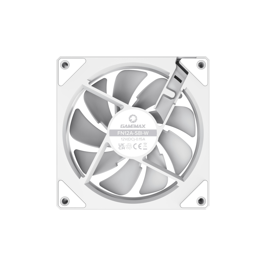 Кулер до корпусу Gamemax FN12A-S8I-W - фото 10 Кулер до корпусу Gamemax FN12A-S8I-W - фото 10