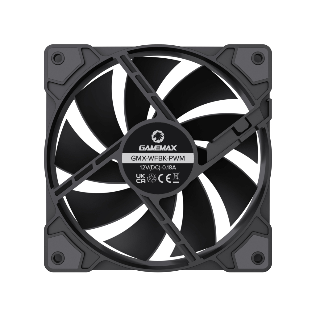 Кулер до корпусу Gamemax GMX-WFBK-PWM - фото 8 Кулер до корпусу Gamemax GMX-WFBK-PWM - фото 8