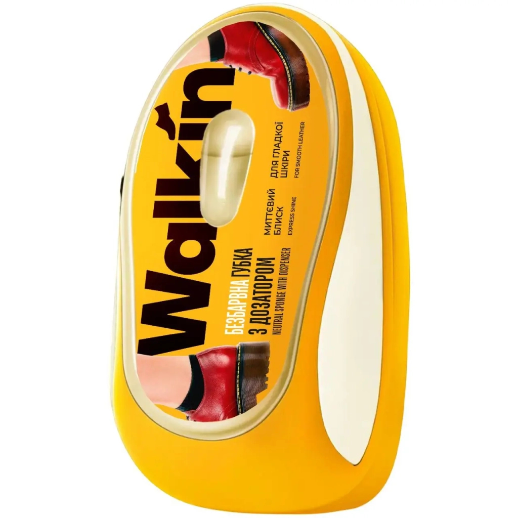 Губка для взуття Walkin З дозатором для взуття з гладкої шкіри Безбарвна (4820184441644) - фото 1