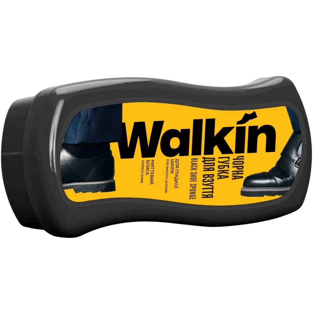 Губка для взуття Walkin Для гладкої шкіри Чорна (4820184441637) - фото 1