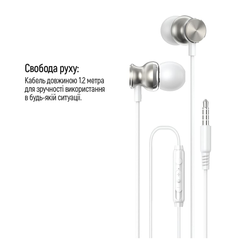 Навушники ColorWay 3.5 mm Wired Earphone UrbanBeat White (CW-WD03WT) - фото 9