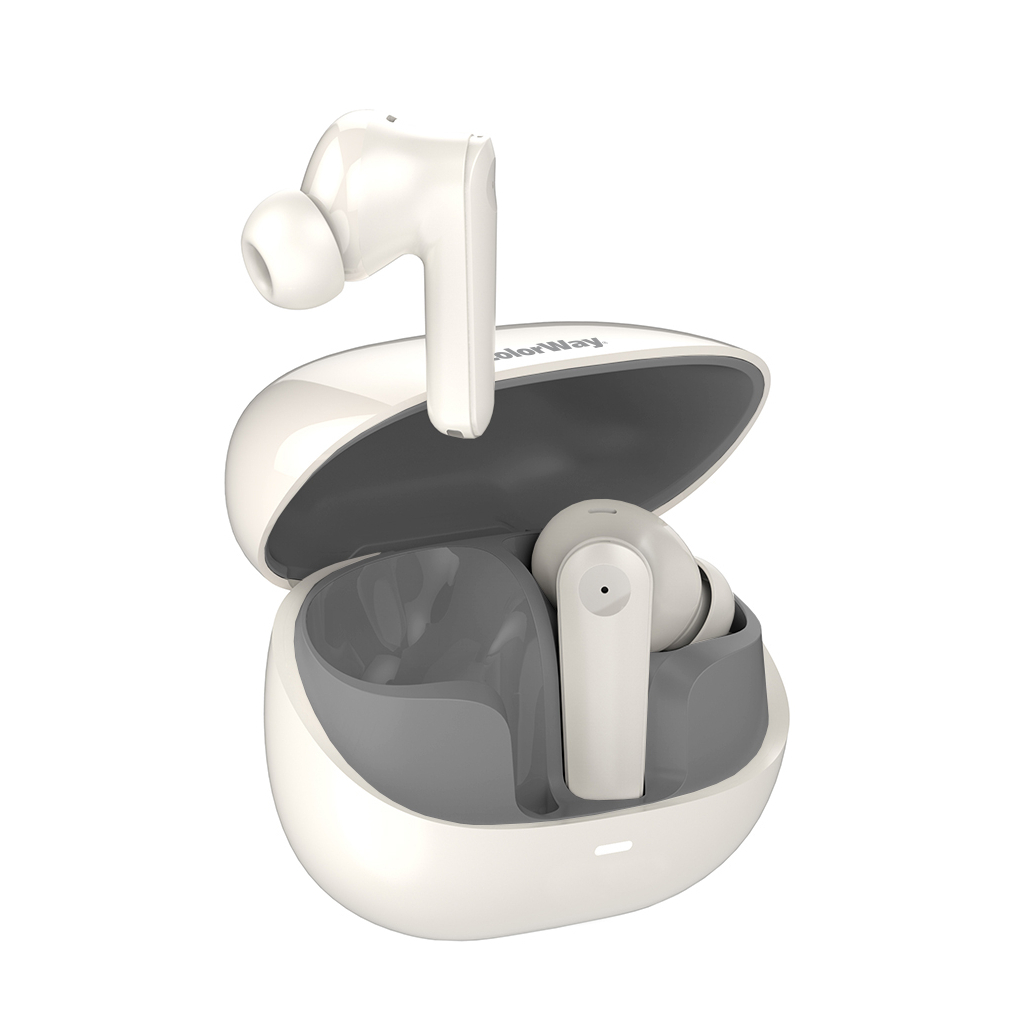 Навушники ColorWay Slim TWS-1 Earbuds Long Life Beige (CW-TWS1BE) - фото 5 Навушники ColorWay Slim TWS-1 Earbuds Long Life Beige (CW-TWS1BE) - фото 5