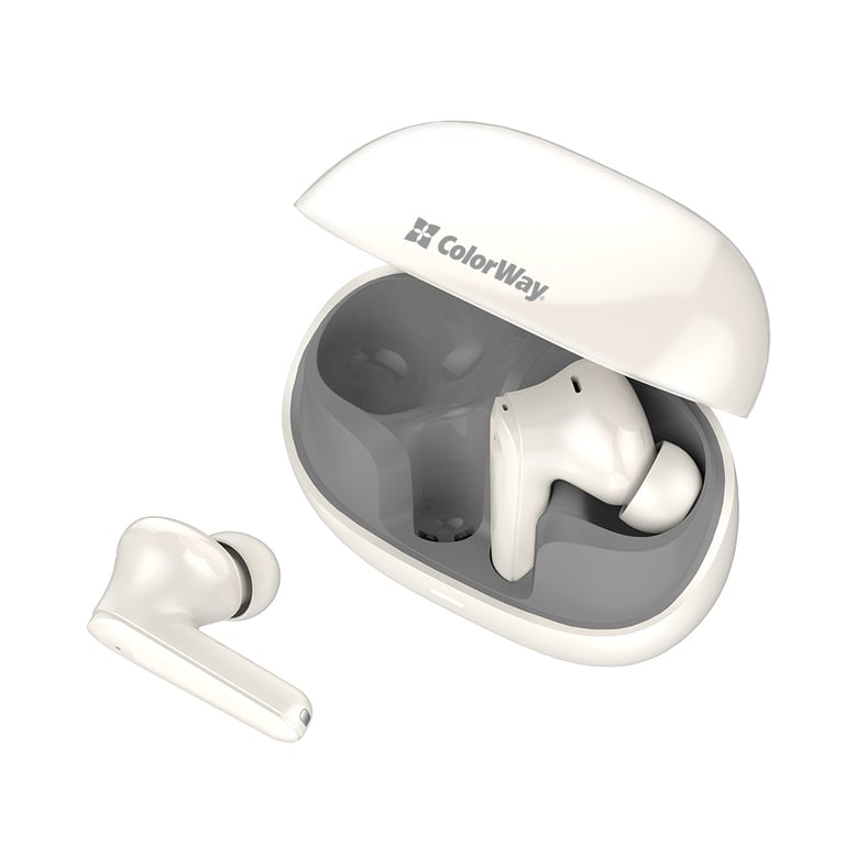Навушники ColorWay Slim TWS-1 Earbuds Long Life Beige (CW-TWS1BE) - фото 7