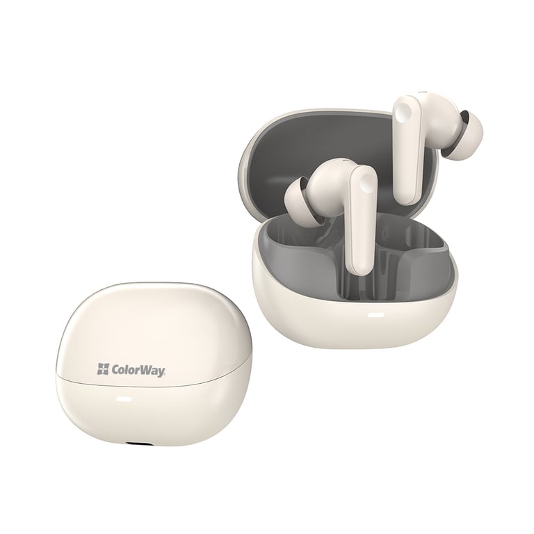 Навушники ColorWay Slim TWS-1 Earbuds Long Life Beige (CW-TWS1BE) - фото 8