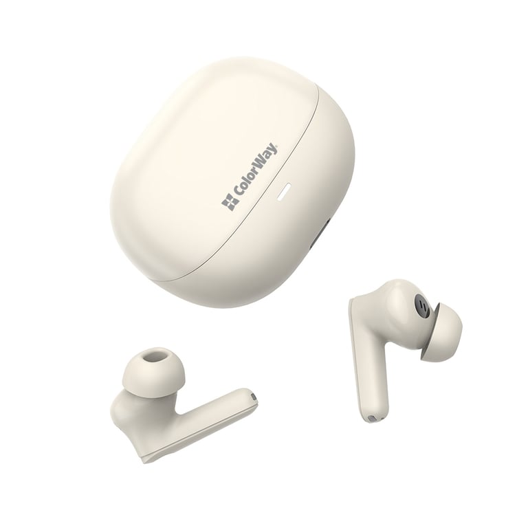Навушники ColorWay Slim TWS-1 Earbuds Long Life Beige (CW-TWS1BE) - фото 9