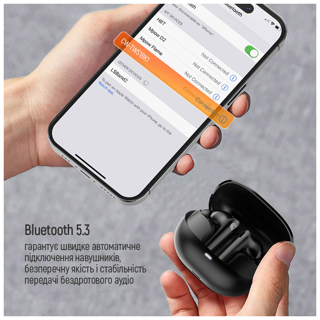Навушники ColorWay Slim TWS-1 Earbuds Long Life Black (CW-TWS1BK1) - фото 12 Навушники ColorWay Slim TWS-1 Earbuds Long Life Black (CW-TWS1BK1) - фото 12