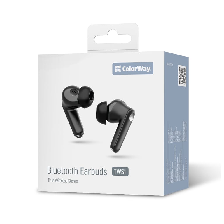 Навушники ColorWay Slim TWS-1 Earbuds Long Life Black (CW-TWS1BK1) - фото 9