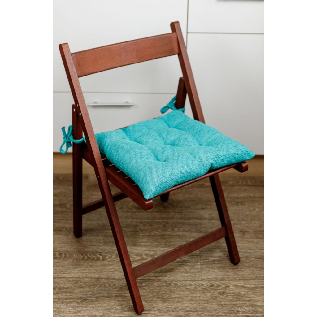 Подушка на стілець Прованс CHENILLA Бірюзова 40х40 (034857) - фото 3 Подушка на стілець Прованс CHENILLA Бірюзова 40х40 (034857) - фото 3