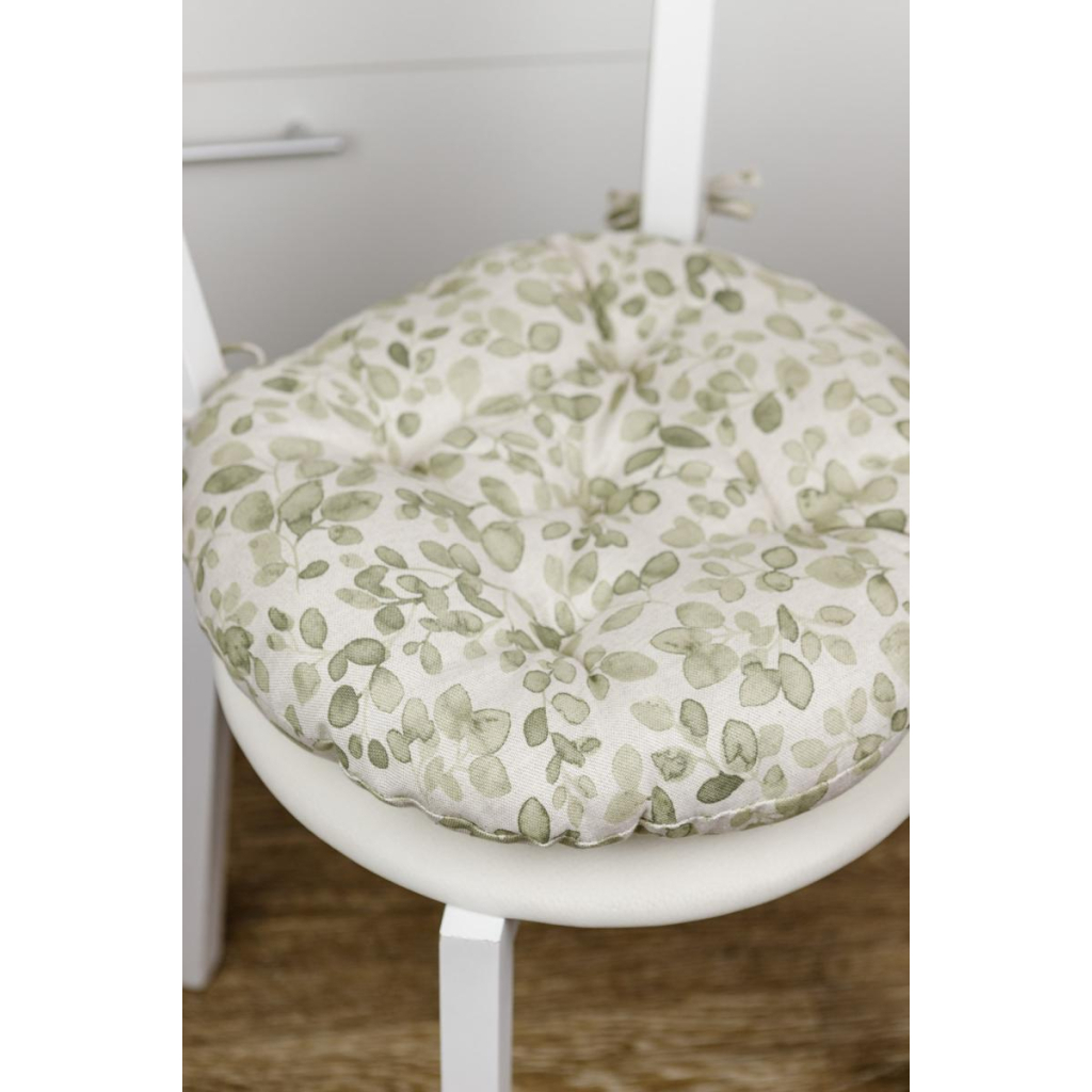 Подушка на стілець Прованс Dх40 Тереза листочки (034533) - фото 3 Подушка на стілець Прованс Dх40 Тереза листочки (034533) - фото 3