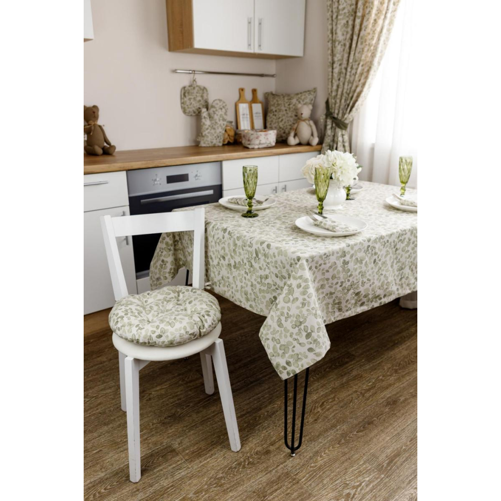 Подушка на стілець Прованс Dх40 Тереза листочки (034533) - фото 4 Подушка на стілець Прованс Dх40 Тереза листочки (034533) - фото 4