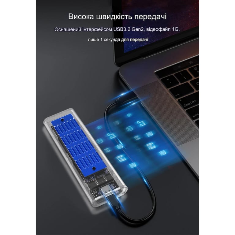Кишеня зовнішня Dynamode M.2 SSD NVMe/SATA combo ч-з USB3.2 GEN2 Type-C (DM-CAD-SSD09) - фото 8