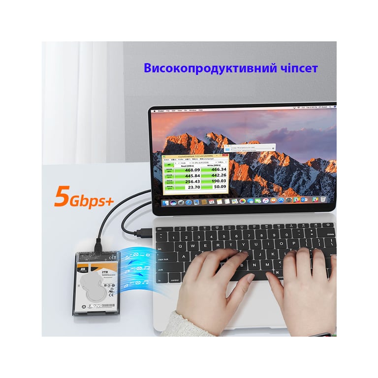 Кишеня зовнішня Maiwo 2.5" SATA/SSD HDD - USB3.0 (K2510B) - фото 3