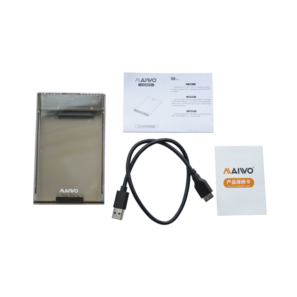 Кишеня зовнішня Maiwo 2.5" SATA/SSD HDD - USB3.0 (K2510B) - фото 6 Кишеня зовнішня Maiwo 2.5" SATA/SSD HDD - USB3.0 (K2510B) - фото 6