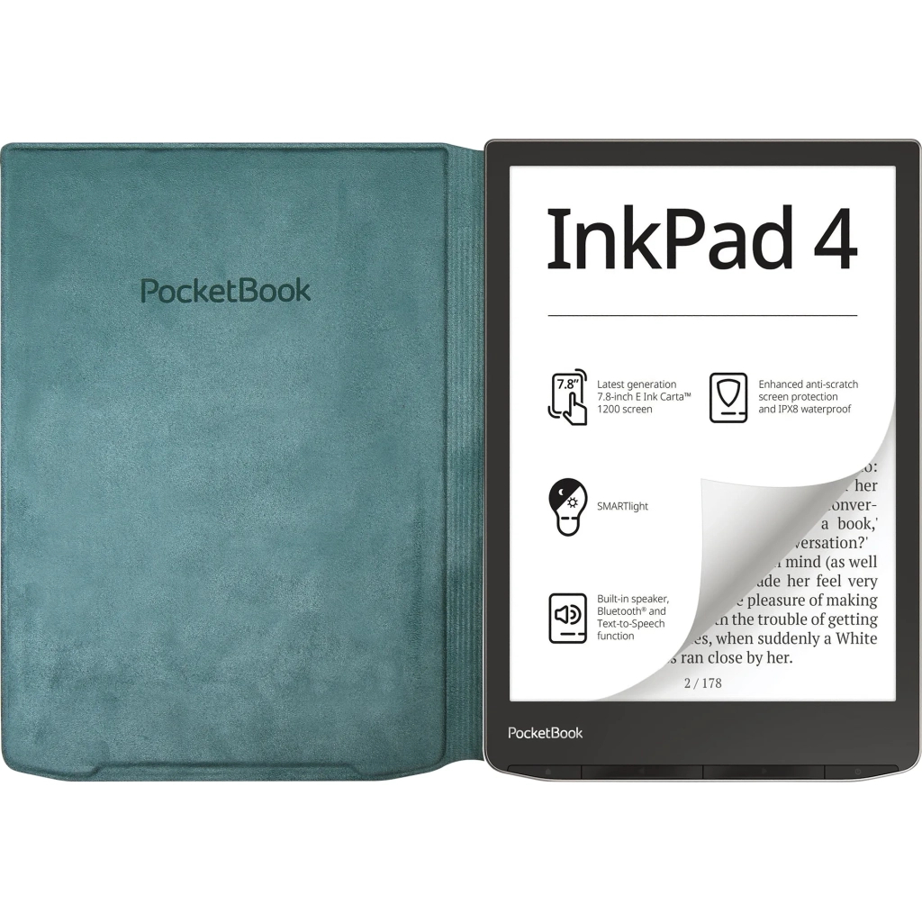 Чохол до електронної книги Pocketbook 743 Flip cover green (HN-FP-PU-743G-SG-WW) - фото 4 Чохол до електронної книги Pocketbook 743 Flip cover green (HN-FP-PU-743G-SG-WW) - фото 4