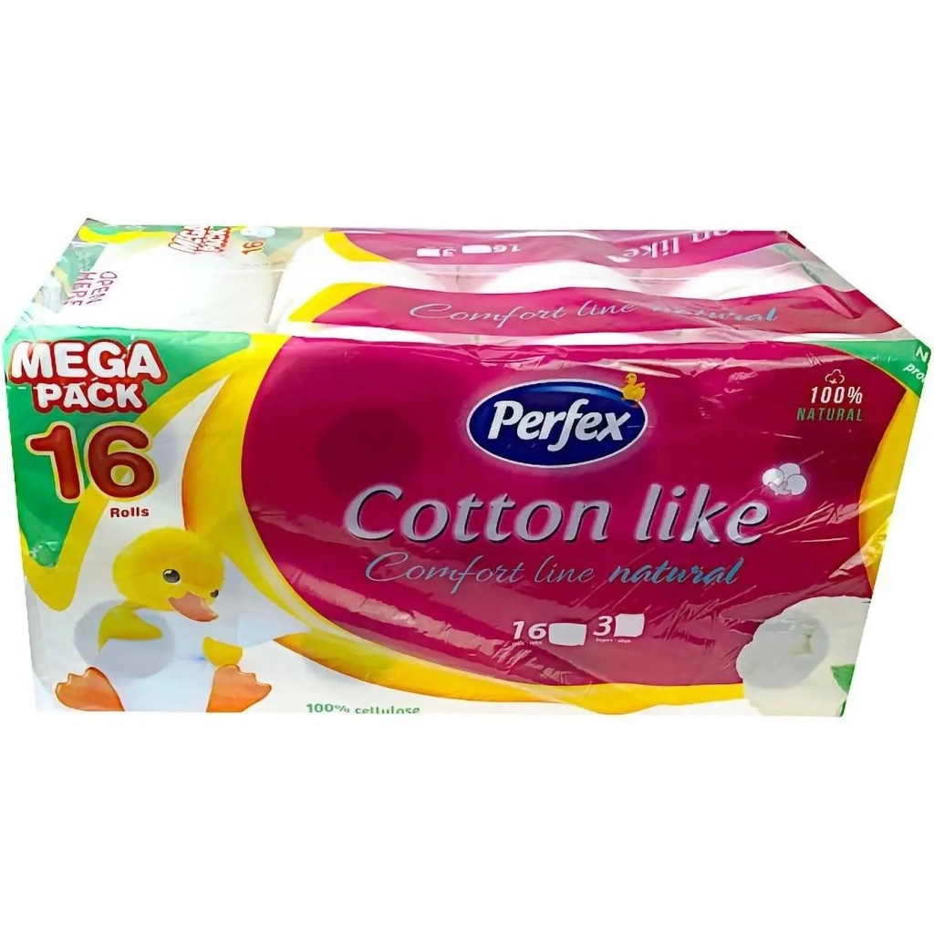 Туалетний папір Perfex Cotton Like Comfort Line 3 шари 16 рулонів (8606110850522) - фото 2 Туалетний папір Perfex Cotton Like Comfort Line 3 шари 16 рулонів (8606110850522) - фото 2