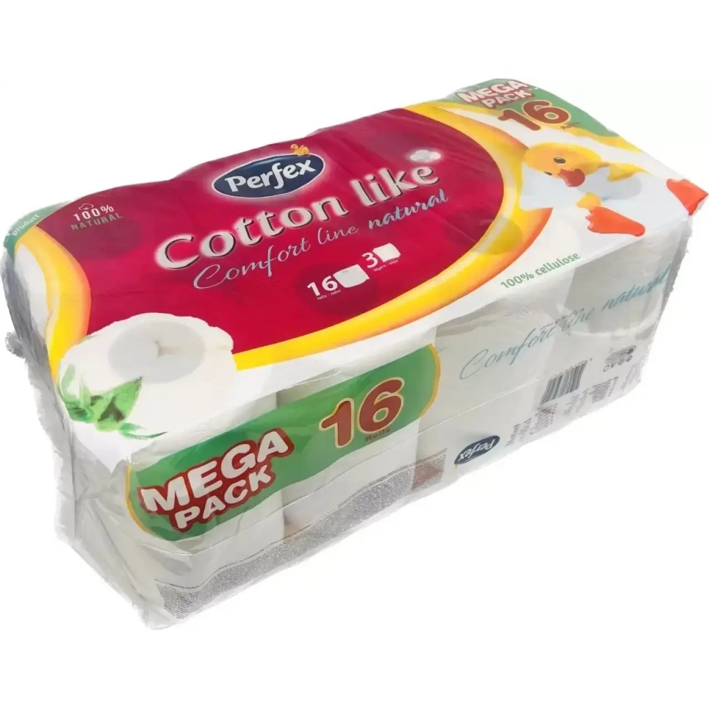 Туалетний папір Perfex Cotton Like Comfort Line 3 шари 16 рулонів (8606110850522) - фото 3 Туалетний папір Perfex Cotton Like Comfort Line 3 шари 16 рулонів (8606110850522) - фото 3