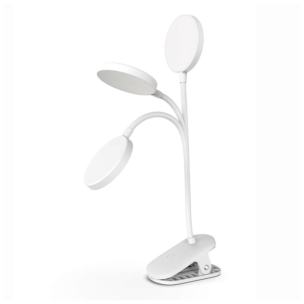 Настільна лампа ColorWay Flexible & Clip 2, 3.5W, battery 1800 mAh (CW-DL10FCB-W) - фото 5 Настільна лампа ColorWay Flexible & Clip 2, 3.5W, battery 1800 mAh (CW-DL10FCB-W) - фото 5