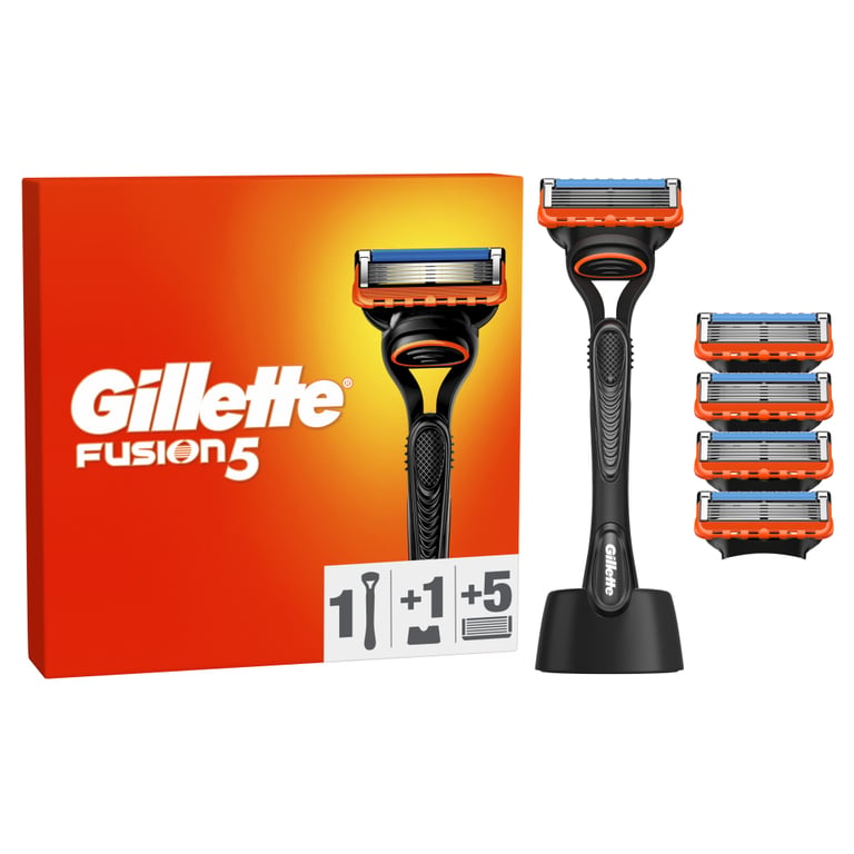 Бритва Gillette Fusion5 з 5 змінними картриджами + Підставка (8700216356794) - фото 1