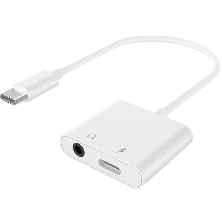 Адаптер USB-C to stereo audio 3.5 mm + USB-C power (CDLA) Cablexpert (A-CM-3.5FP-01) - фото 1