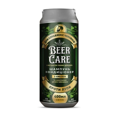 Шампунь Beer Care З хмелем та ментолом Проти лупи 400 мл (4820164641965) - фото 1