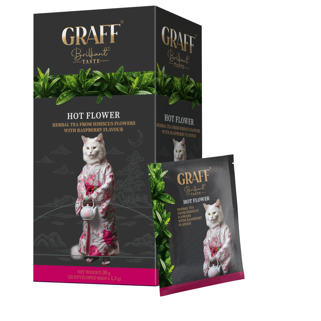 Чай Graff Hot Flower Каркаде з ароматом малини 20 пакетиків х 1.5 г (4820279610641) Чай Graff Hot Flower Каркаде з ароматом малини 20 пакетиків х 1.5 г (4820279610641)