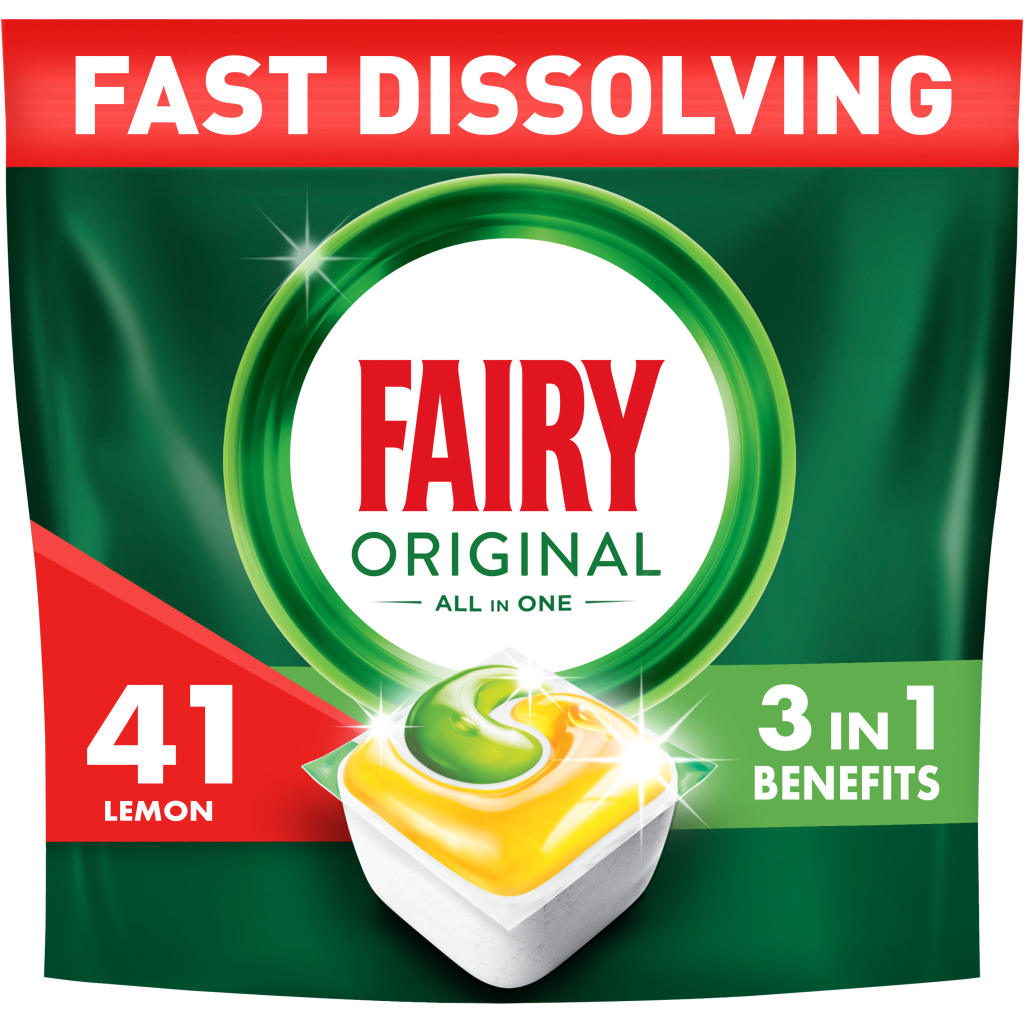 Таблетки для посудомийних машин Fairy Original All in One Lemon 41 шт. (8700216237239) - фото 1 Таблетки для посудомийних машин Fairy Original All in One Lemon 41 шт. (8700216237239) - фото 1