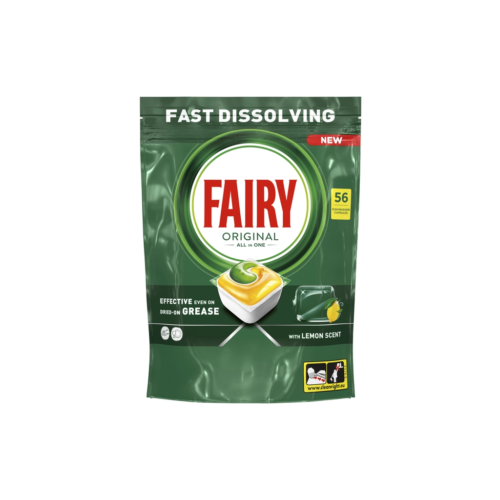 Таблетки для посудомийних машин Fairy Original All in One Lemon 56 шт. (8700216237352) - фото 2 Таблетки для посудомийних машин Fairy Original All in One Lemon 56 шт. (8700216237352) - фото 2