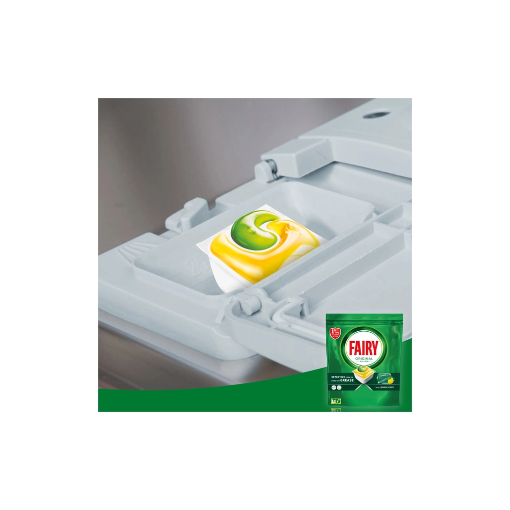 Таблетки для посудомийних машин Fairy Original All in One Lemon 56 шт. (8700216237352) - фото 5 Таблетки для посудомийних машин Fairy Original All in One Lemon 56 шт. (8700216237352) - фото 5
