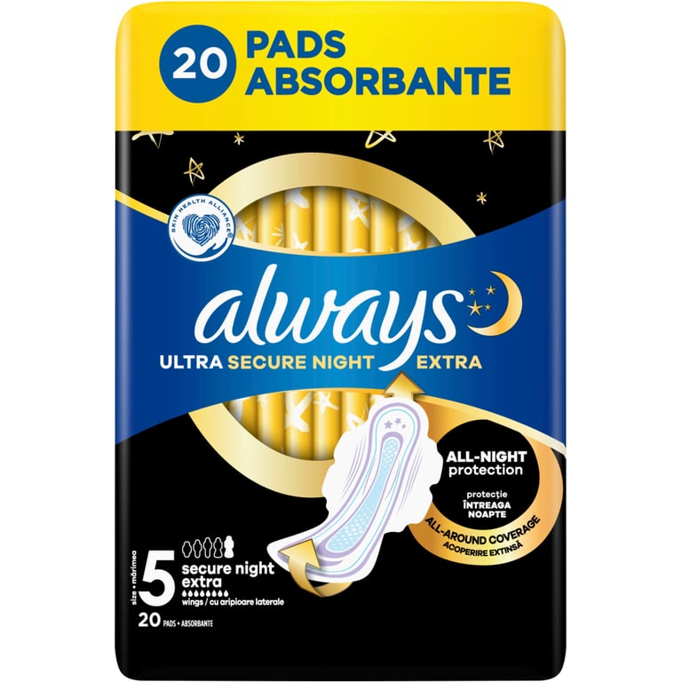 Гігієнічні прокладки Always Ultra Secure Night Extra Розмір 5 20 шт. (8006540903766) - фото 2