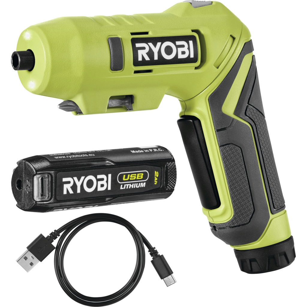 Викрутка акумуляторна Ryobi RSDP4-120G 4В, USB, Lithium, 1х2Ah, 5Нм, 200об/хв, поворотна ручка (5133005958) Викрутка акумуляторна Ryobi RSDP4-120G 4В, USB, Lithium, 1х2Ah, 5Нм, 200об/хв, поворотна ручка (5133005958)