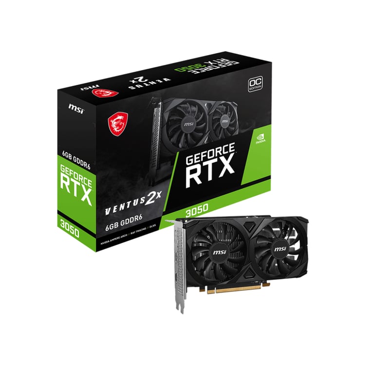 Відеокарта MSI GeForce RTX3050 6Gb VENTUS 2X E OC (RTX 3050 VENTUS 2X E 6G OC) - фото 5