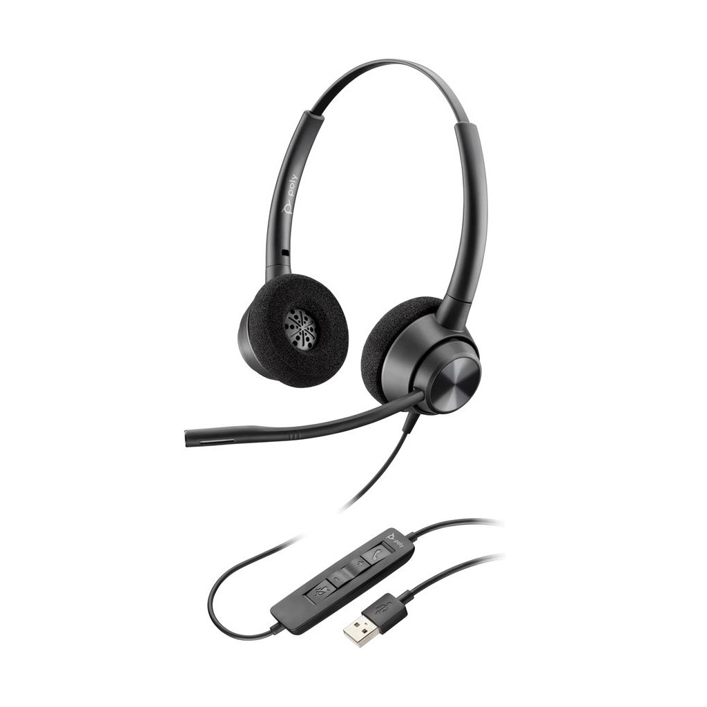 Навушники Poly EncorePro 320 Stereo USB-A Black (767G0AA) Навушники Poly EncorePro 320 Stereo USB-A Black (767G0AA)