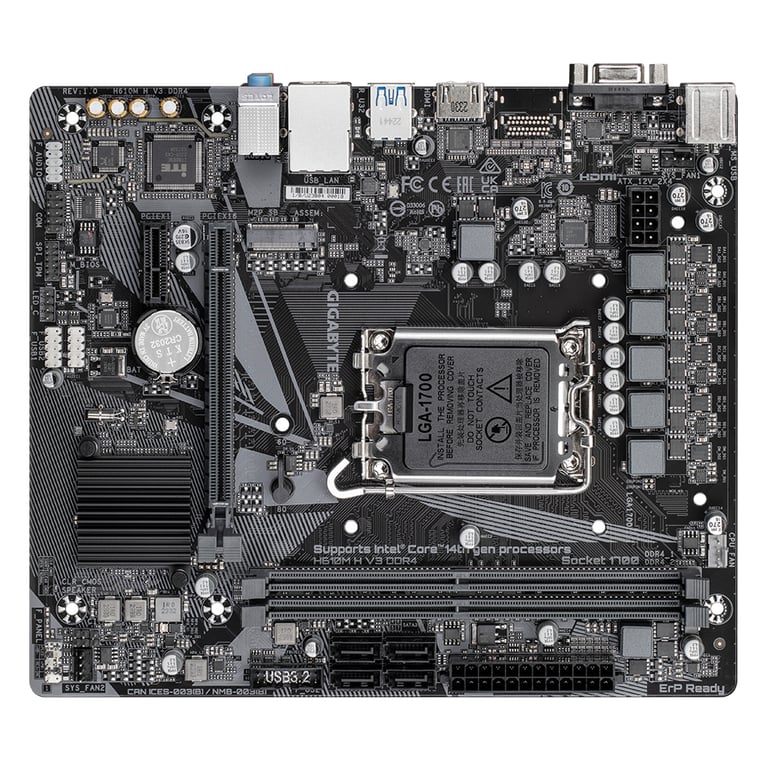 Материнська плата GIGABYTE H610M H V3 DDR4 - фото 4