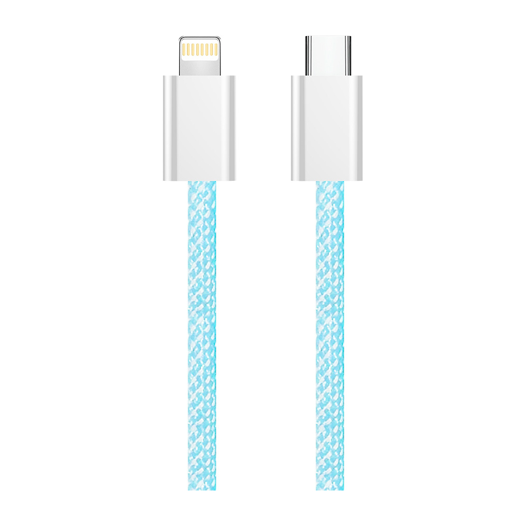 Дата кабель USB-C to Lightning 1.0m 27W blue ColorWay (CW-CBPDCL061-BL) - фото 8 Дата кабель USB-C to Lightning 1.0m 27W blue ColorWay (CW-CBPDCL061-BL) - фото 8