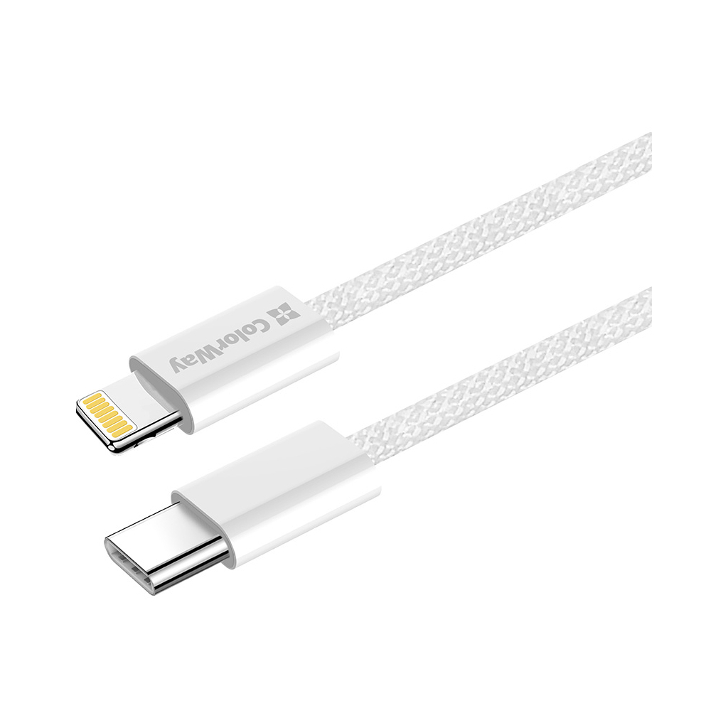Дата кабель USB-C to Lightning 1.0m 27W grey ColorWay (CW-CBPDCL061-GR) - фото 5 Дата кабель USB-C to Lightning 1.0m 27W grey ColorWay (CW-CBPDCL061-GR) - фото 5