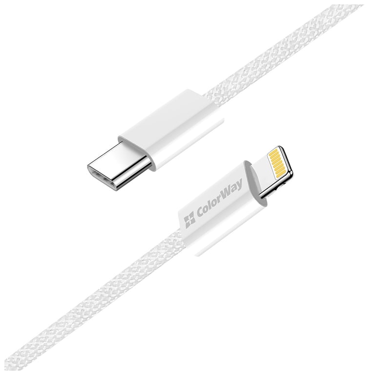 Дата кабель USB-C to Lightning 1.0m 27W grey ColorWay (CW-CBPDCL061-GR) - фото 6