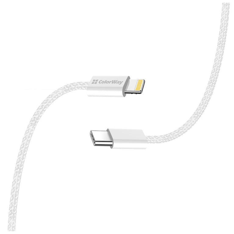 Дата кабель USB-C to Lightning 1.0m 27W grey ColorWay (CW-CBPDCL061-GR) - фото 7