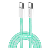 Дата кабель USB-C to USB-C 1.0m 60W 3.0А green ColorWay (CW-CBPDCC061-G) - фото 1