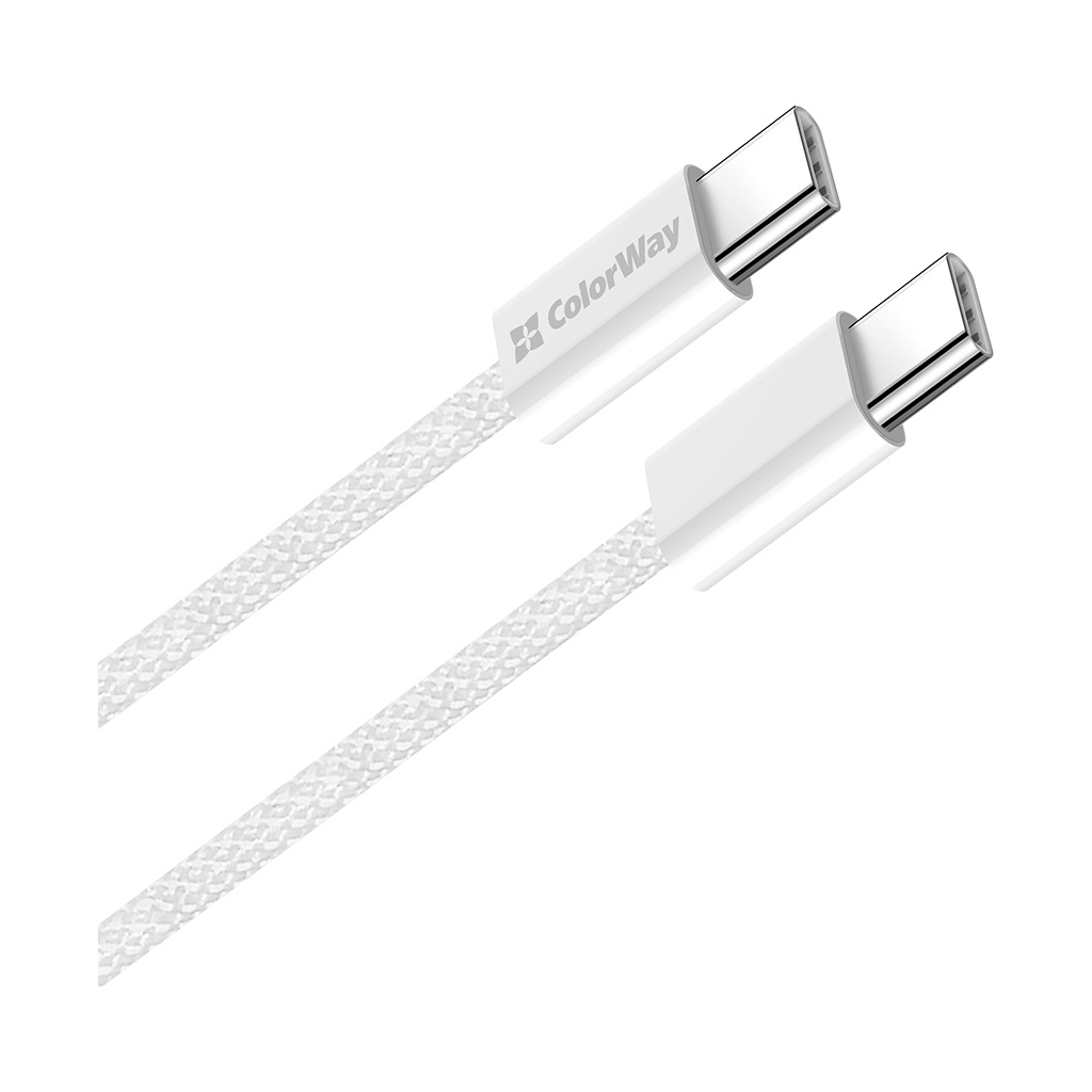 Дата кабель USB-C to USB-C 1.0m 60W 3.0А grey ColorWay (CW-CBPDCC061-GR) - фото 2 Дата кабель USB-C to USB-C 1.0m 60W 3.0А grey ColorWay (CW-CBPDCC061-GR) - фото 2