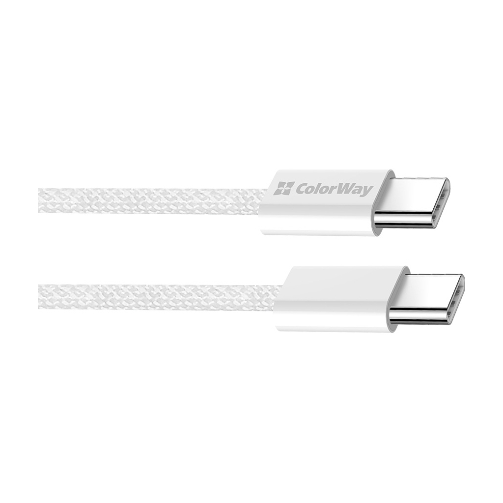 Дата кабель USB-C to USB-C 1.0m 60W 3.0А grey ColorWay (CW-CBPDCC061-GR) - фото 3 Дата кабель USB-C to USB-C 1.0m 60W 3.0А grey ColorWay (CW-CBPDCC061-GR) - фото 3
