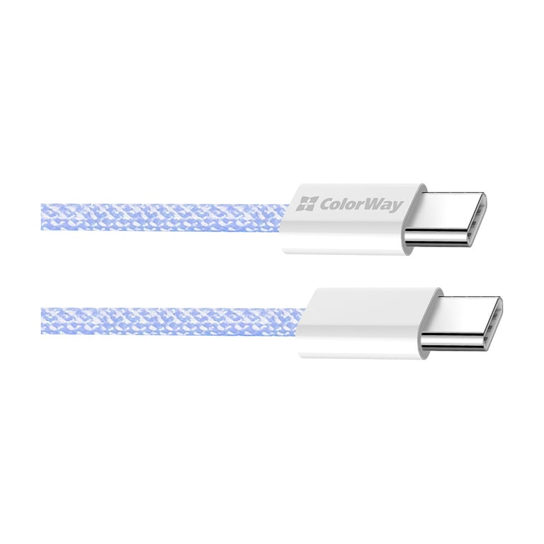 Дата кабель USB-C to USB-C 1.0m 60W 3.0А purple ColorWay (CW-CBPDCC061-PU) - фото 3