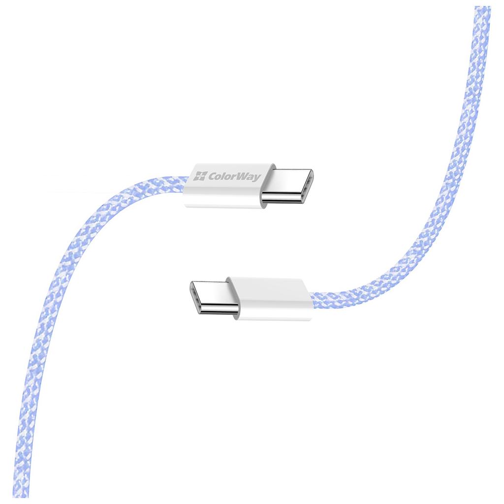 Дата кабель USB-C to USB-C 1.0m 60W 3.0А purple ColorWay (CW-CBPDCC061-PU) - фото 6 Дата кабель USB-C to USB-C 1.0m 60W 3.0А purple ColorWay (CW-CBPDCC061-PU) - фото 6