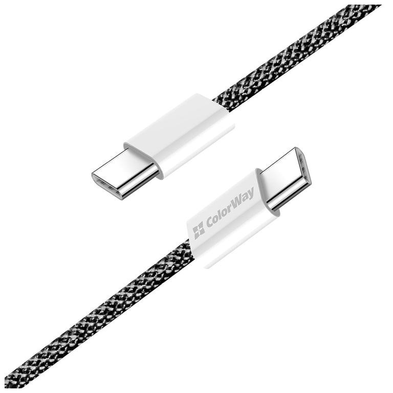 Дата кабель USB-C to USB-C 1.0m 60W 3.0А black ColorWay (CW-CBPDCC061-BK) - фото 4