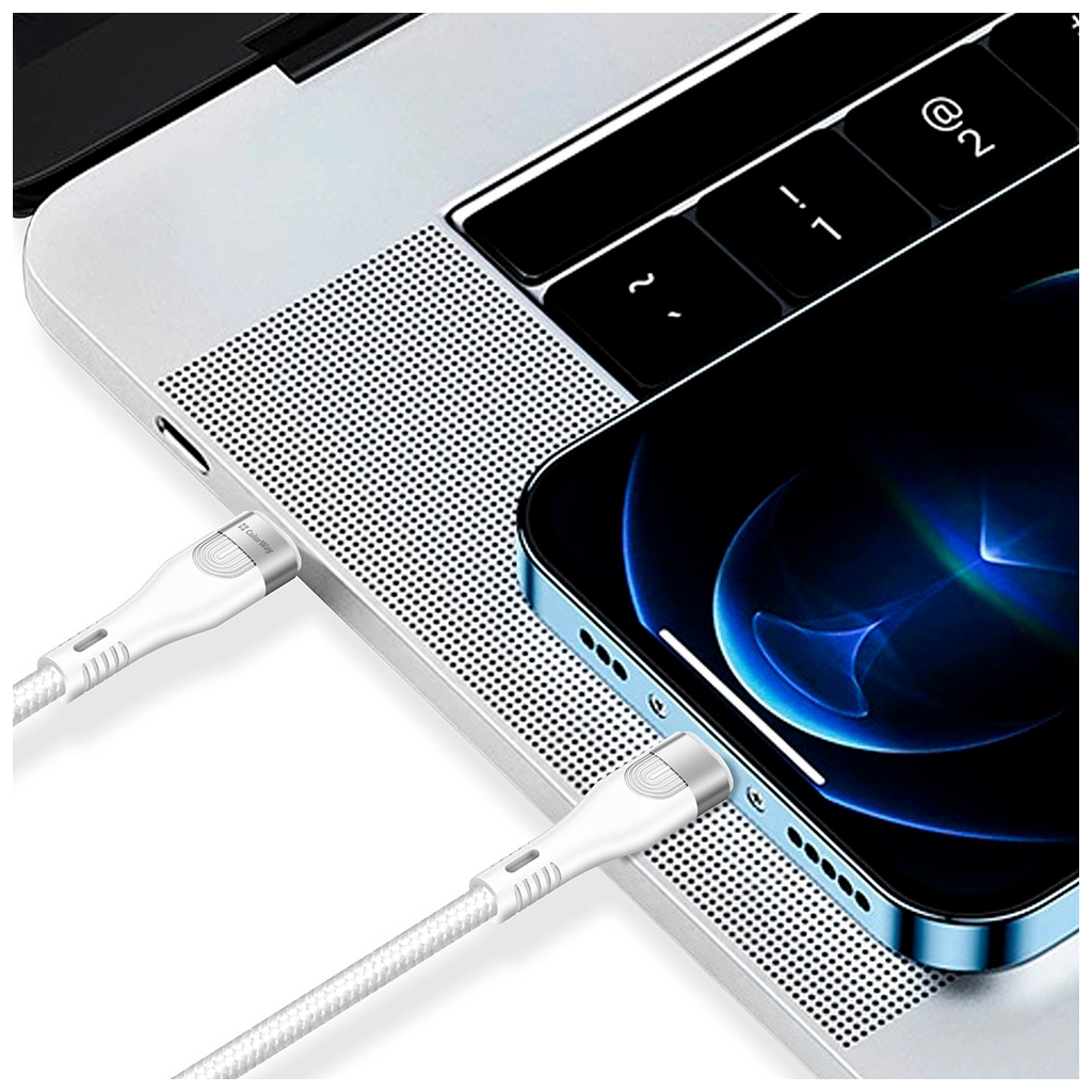 Дата кабель USB-C to USB-C 1.0m (PD Fast Charging 240W) 5А white ColorWay (CW-CBPDCC065-WT) - фото 11 Дата кабель USB-C to USB-C 1.0m (PD Fast Charging 240W) 5А white ColorWay (CW-CBPDCC065-WT) - фото 11