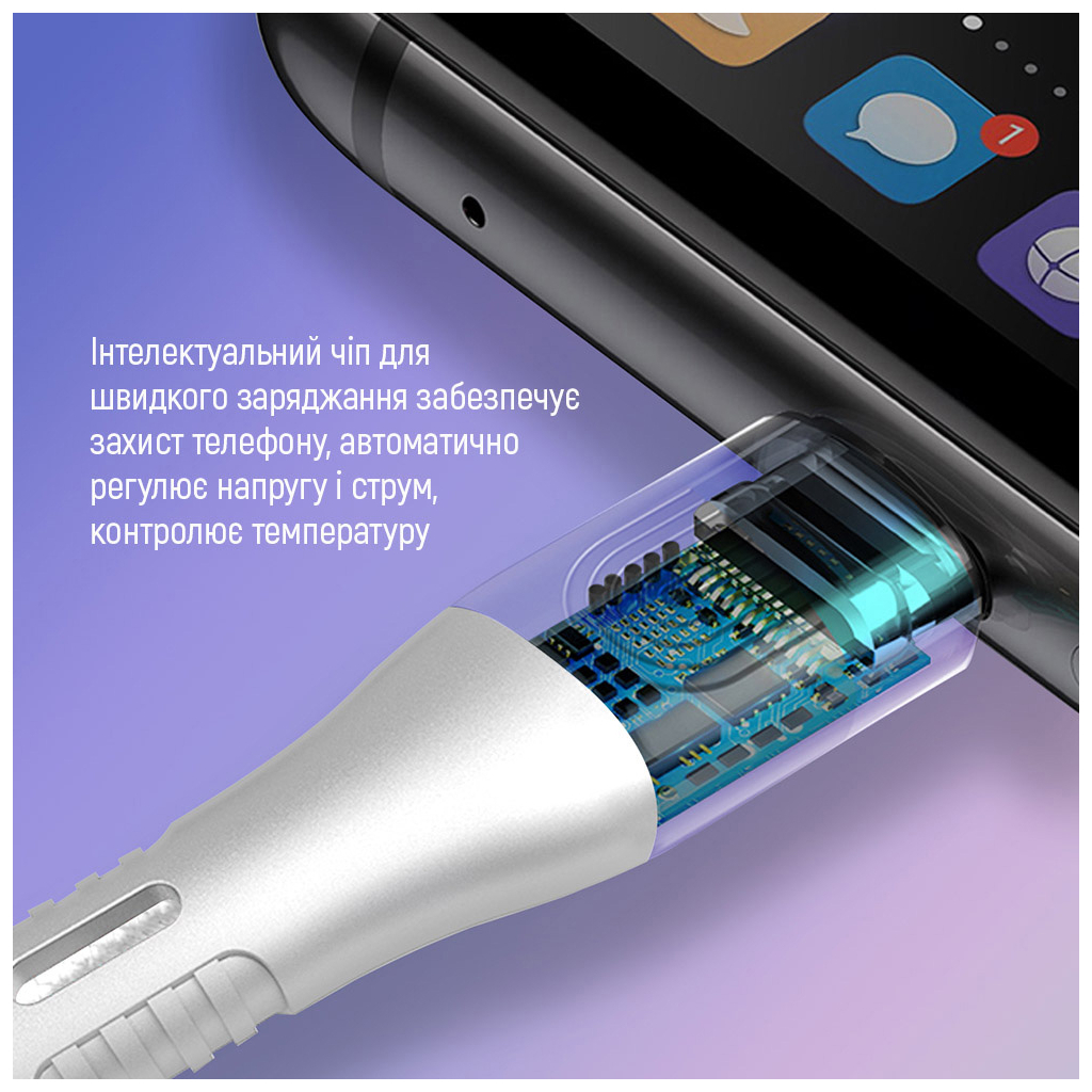 Дата кабель USB-C to USB-C 1.0m (PD Fast Charging 240W) 5А white ColorWay (CW-CBPDCC065-WT) - фото 8 Дата кабель USB-C to USB-C 1.0m (PD Fast Charging 240W) 5А white ColorWay (CW-CBPDCC065-WT) - фото 8