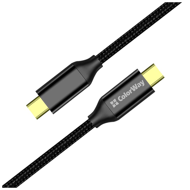 Дата кабель USB-C to USB-C 1.0m USB3.2 (20Gbps 4K PD100W) Gen2 5А black ColorWay (CW-CBPDCC062-BK) - фото 5