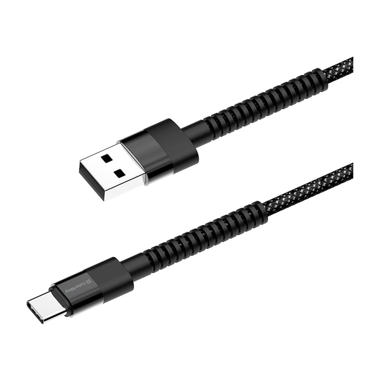 Дата кабель USB 2.0 AM to USB-C 1.0m 2.4А black ColorWay (CW-CBUC063-BK) - фото 1