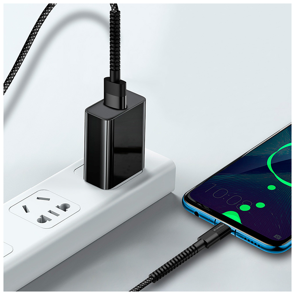 Дата кабель USB 2.0 AM to USB-C 1.0m 2.4А black ColorWay (CW-CBUC063-BK) - фото 7 Дата кабель USB 2.0 AM to USB-C 1.0m 2.4А black ColorWay (CW-CBUC063-BK) - фото 7
