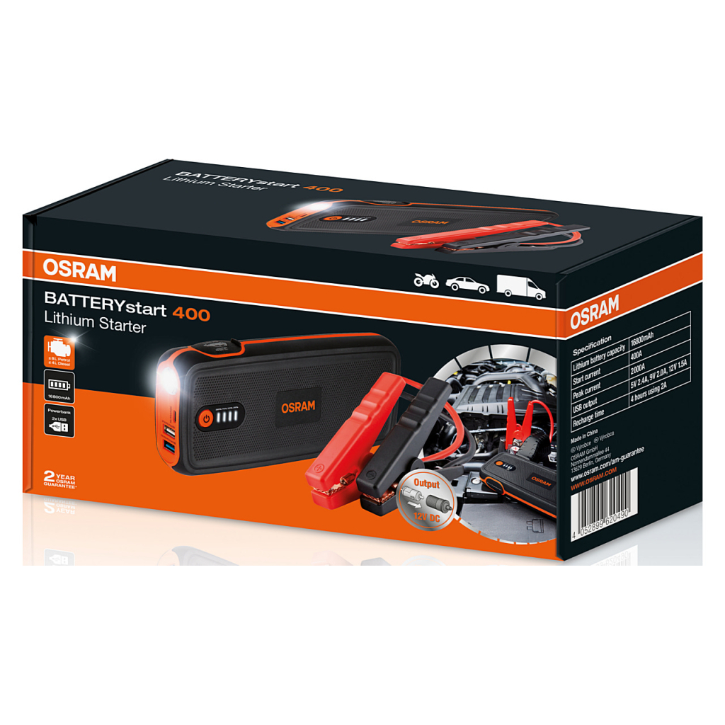 Пуско зарядний пристрій Osram OBSL400 Пуско зарядний пристрій Osram OBSL400